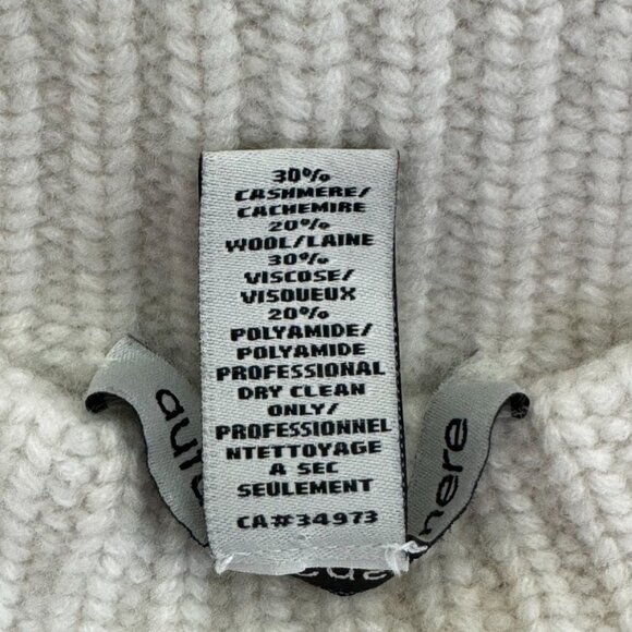 Autumn Cashmere - Wool Cashmere Blend Crew Neck Boxy Cropped Sweater - Picture 2 of 6